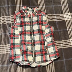 Crown & Ivy Multicolor Plaid Vest